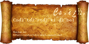 Csütörtöki Ábel névjegykártya